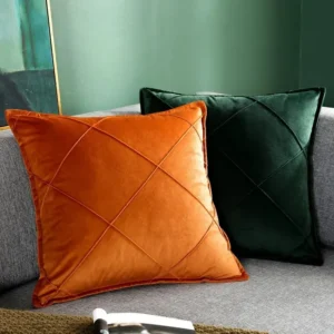 Set of 2 Velvet Plush Solid Color Pillowcase For Home Decoration