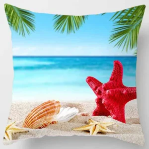 Alternative view of Set of 3 Beach Vibe Printing Pillowcases Cushion Cover, 45x45cm