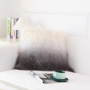 50cm Tie-Dye Mongolian Lamb Fur Pillow Cover