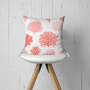 4PCS Living Coral Color Throw Pillow Covers for Home Decorative Pillowcases Set