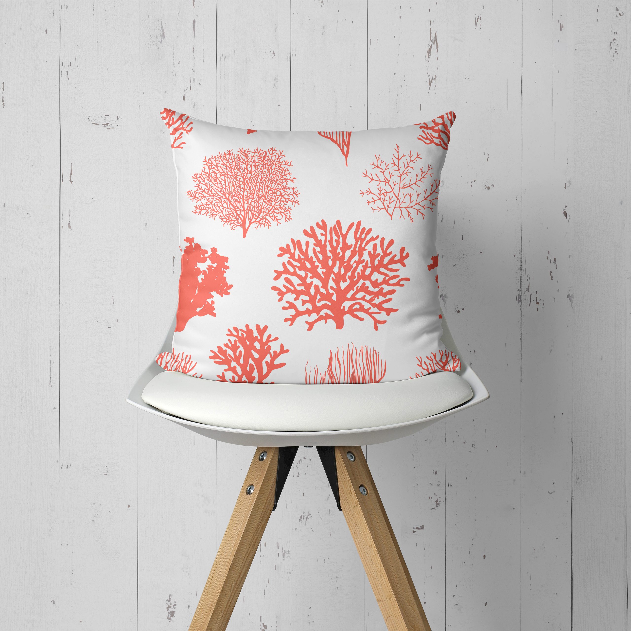 4PCS Living Coral Color Throw Pillow Covers for Home Decorative Pillowcases Set