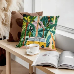 Alternative view of Set of 3 Animal Tropical Forest Printed Sofa Pillow Pillowcase