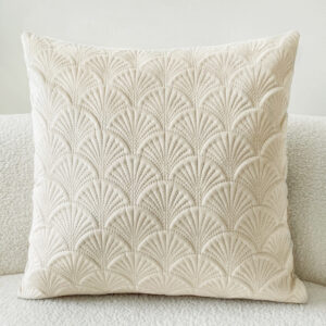 45x45cm High Quality  Scallop Design Velvet Cushion Cover