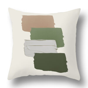 Alternative view of 4PCS Simple Tropical Green Geometry Print Cushion Covers Set for Home Decor