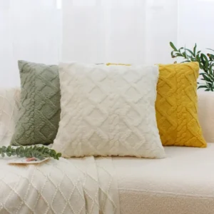 Set of 4 Vintage Twist KnittingPlush PillowCases Cushion Covers