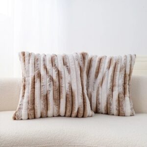 Alternative view of Set of 2 Modern Minimalist Rabbit Striped Tie Dyed Pillow Covers