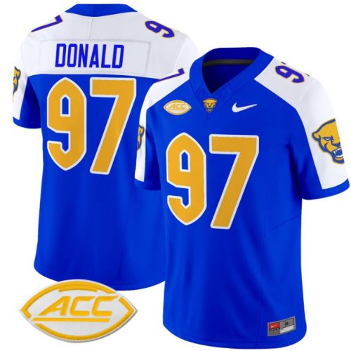 Aaron Donald Jersey #97 Pittsburgh Panthers Vapor Limited College Football Royal Alternate 1ZOH2GXV