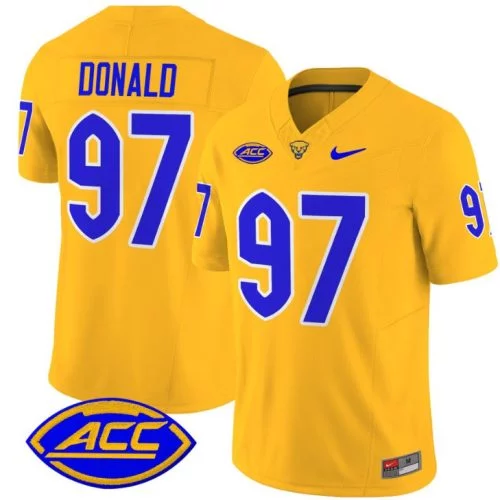 Aaron Donald Jersey #97 Pittsburgh Panthers Vapor Limited College Football Stitched Gold AHQ3NGXV