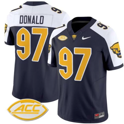 Aaron Donald Jersey #97 Pittsburgh Panthers Vapor Limited College Football Stitched Navy Alternate PMAMVGXV