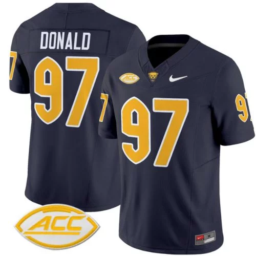 Aaron Donald Jersey #97 Pittsburgh Panthers Vapor Limited College Football Stitched Navy RIW1KGXV