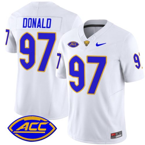 Aaron Donald Jersey #97 Pittsburgh Panthers Vapor Limited College Football Stitched White 8S5GVGXV