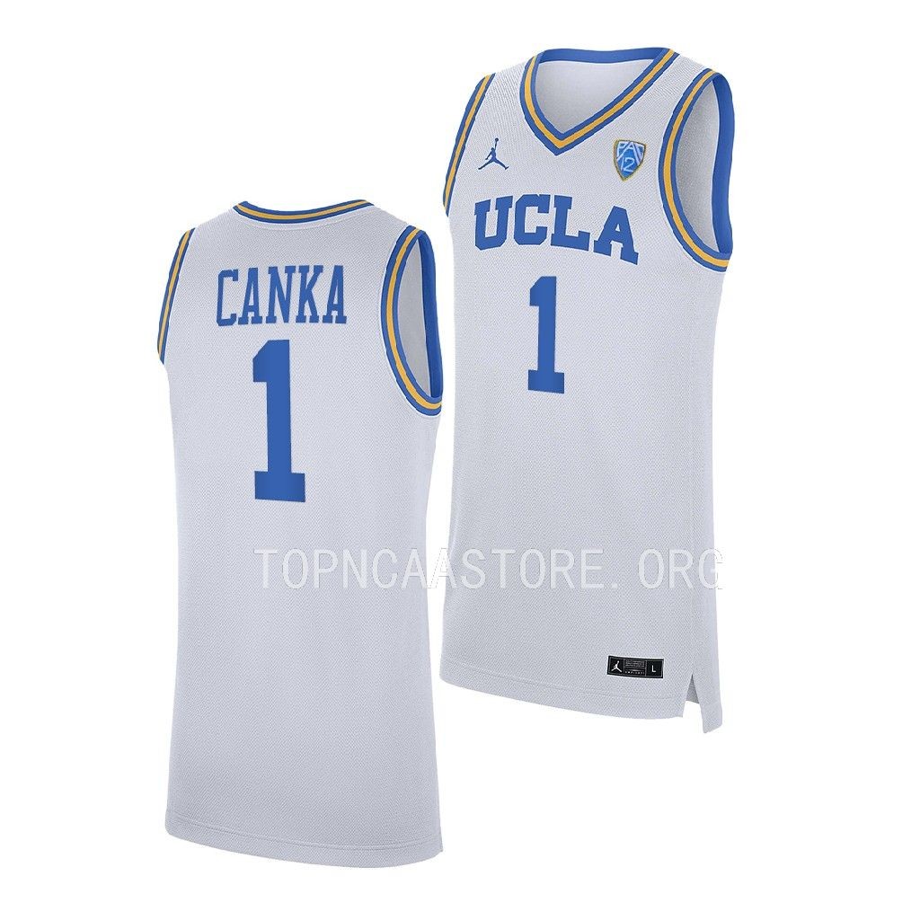 Abramo Canka UCLA Bruins #1 White Jersey HIJNSGXV