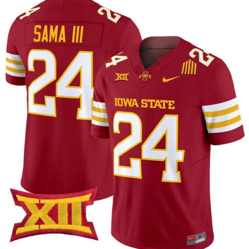 Abu Sama III Jersey #24 Iowa State Cyclones Vapor Limited College Football Stitched Cardinal BW6JNGXV