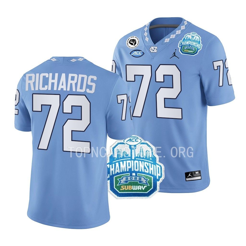 ACC Championship Asim Richards North Carolina Tar Heels #72 Blue College Jersey ZRLNMGXV