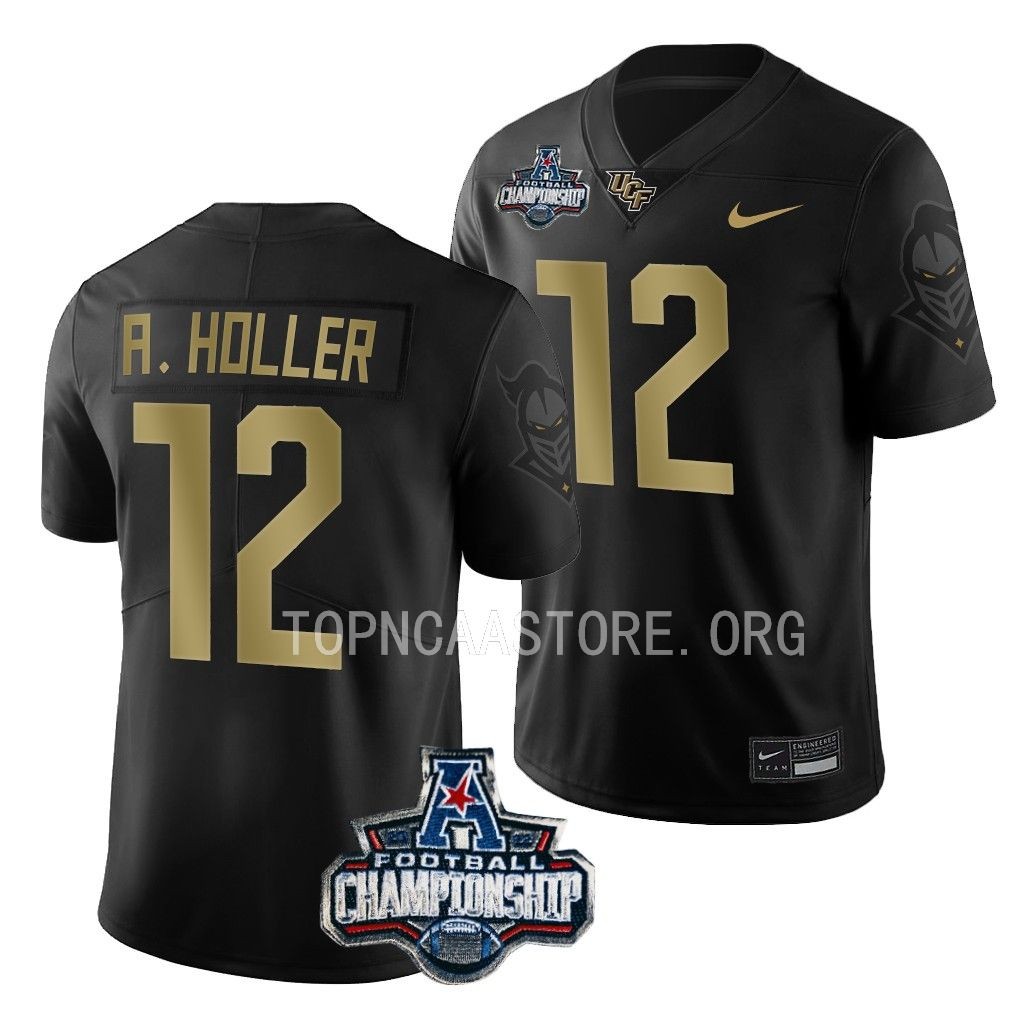 ACC Championship Justin Hodges UCF Knights #12 Black Gold Jersey GPQU5GXV