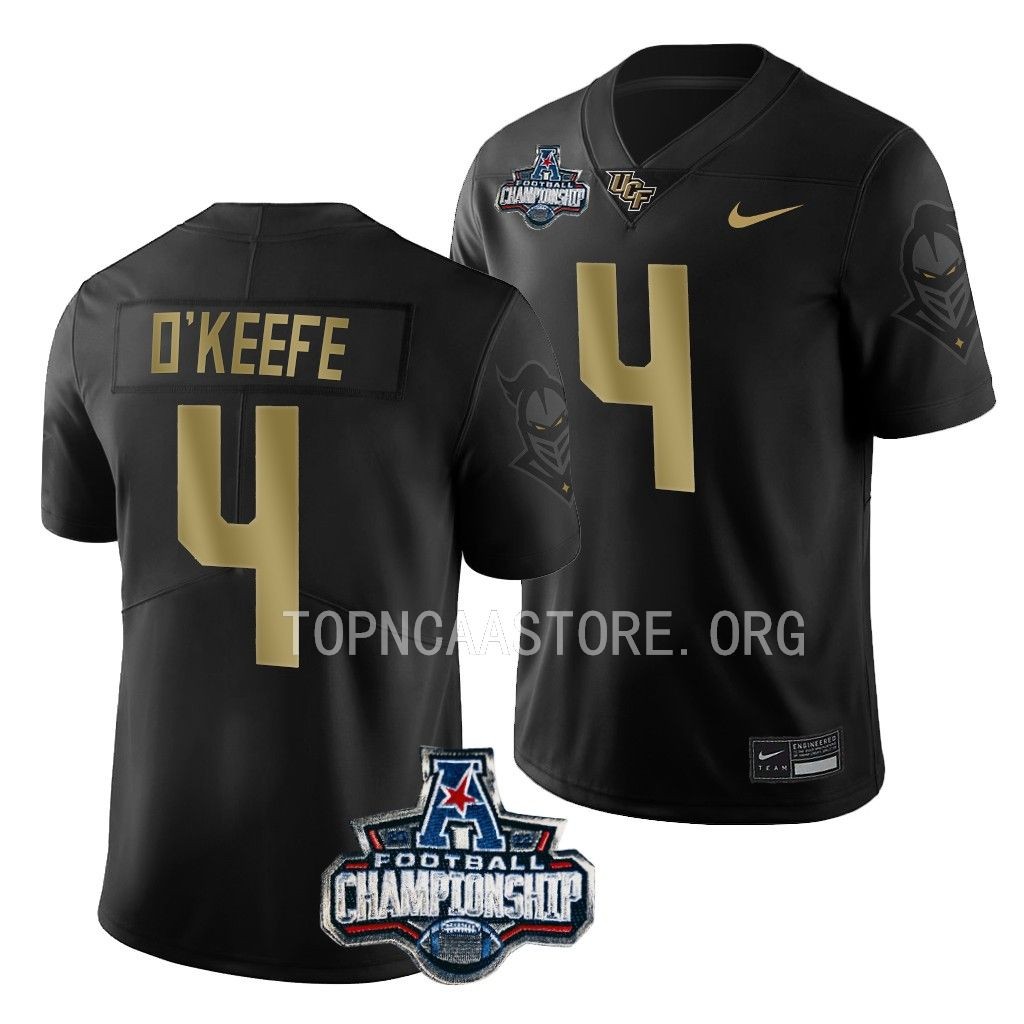 ACC Championship Ryan O'Keefe UCF Knights #4 Black Gold Jersey FXWEAGXV