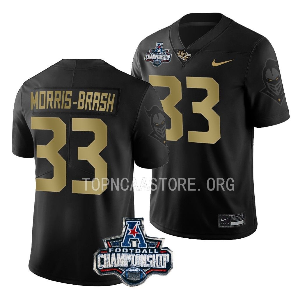 ACC Championship Tre'mon Morris-Brash UCF Knights #33 Black Gold Jersey E5F1EGXV