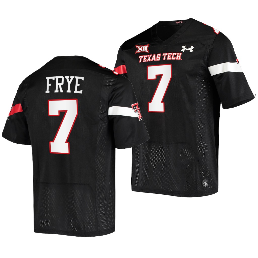 Adrian Frye Texas Tech Red Raiders 2022-23 College Jersey Black #7 Uniform DREDSGXV