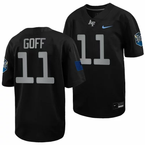 Air Force Falcons Camby Goff Jersey #11 Football Space Force Rivalry Alternate Black RBMOIGXV