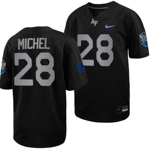 Air Force Falcons Emmanuel Michel Jersey #28 Football Space Force Rivalry Alternate Black BXL7ZGXV