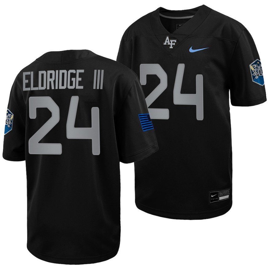 Air Force Falcons John Lee Eldridge III Jersey #24 Football Space Force Rivalry Alternate Black E7SX6GXV