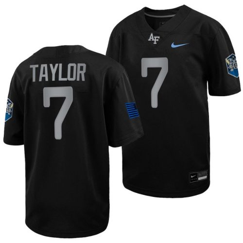 Air Force Falcons Trey Taylor Jersey #7 Football Space Force Rivalry Alternate Black OW2FTGXV
