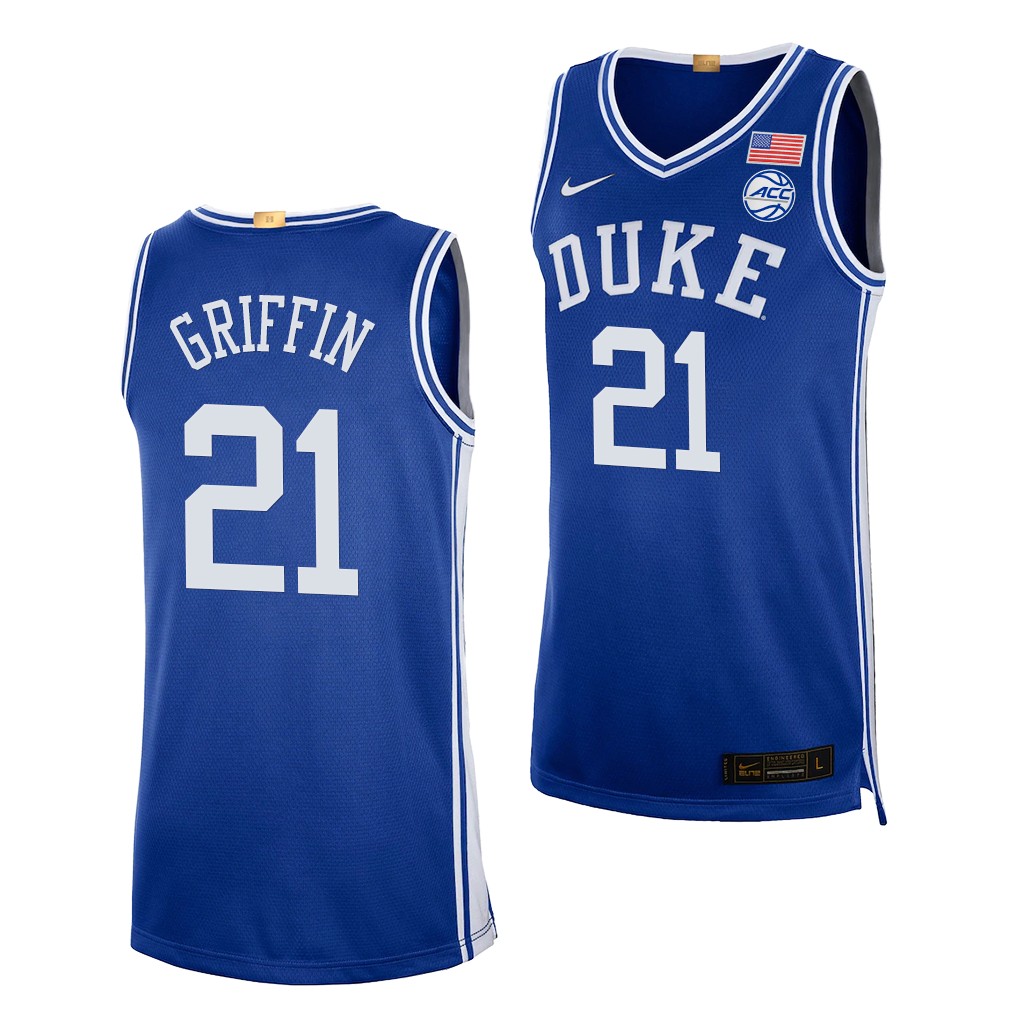 AJ Griffin #21 Duke Blue Devils -22 College Royal Jersey MGPDSGXV