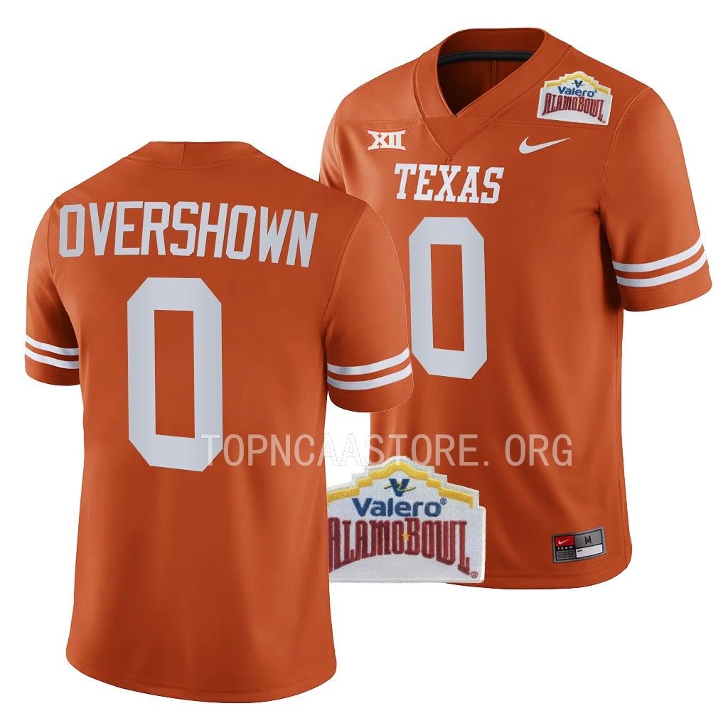 Alamo Bowl DeMarvion Overshown Texas Longhorns #0 Orange College Jersey Y8GTVGXV