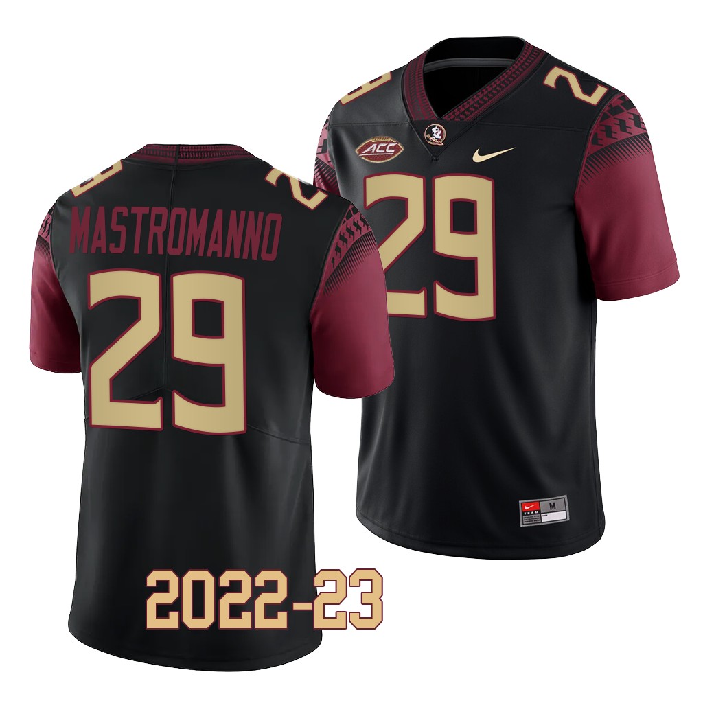 Alex Mastromanno Florida State Seminoles 2022-23 College Jersey Black #29 Uniform 19CZIGXV