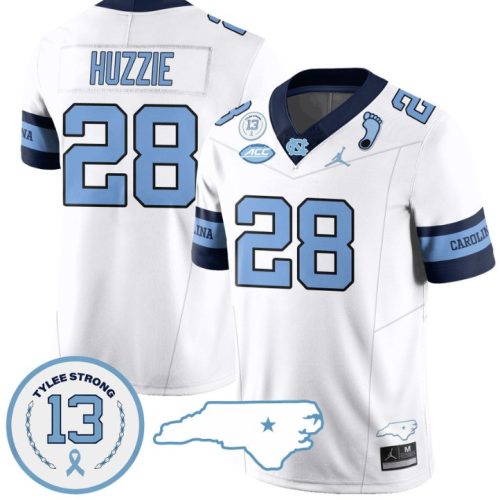 Alijah Huzzie Jersey #28 North Carolina Tar Heels Vapor College Football Stitched Alternate White EVFLHGXV