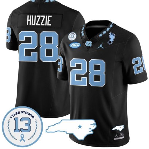 Alijah Huzzie Jersey #28 North Carolina Tar Heels Vapor College Football Stitched Black 1UUANGXV