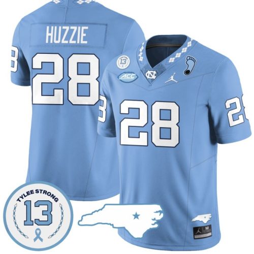 Alijah Huzzie Jersey #28 North Carolina Tar Heels Vapor College Football Stitched Blue GJOJOGXV