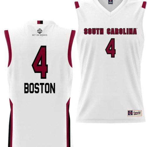 Aliyah Boston Jersey #4 South Carolina Gamecocks College Basketball Alumni White FJUDLGXV