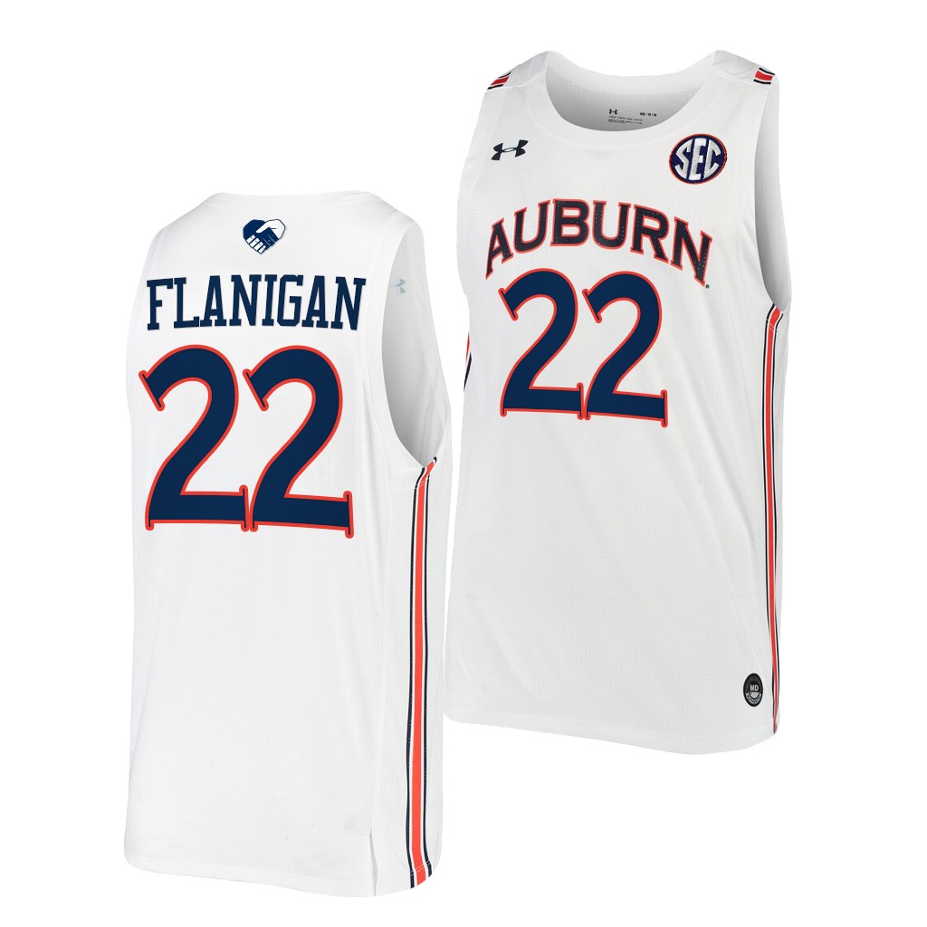 Allen Flanigan #22 Auburn Tigers College Unite As One White Jersey EEL4TGXV