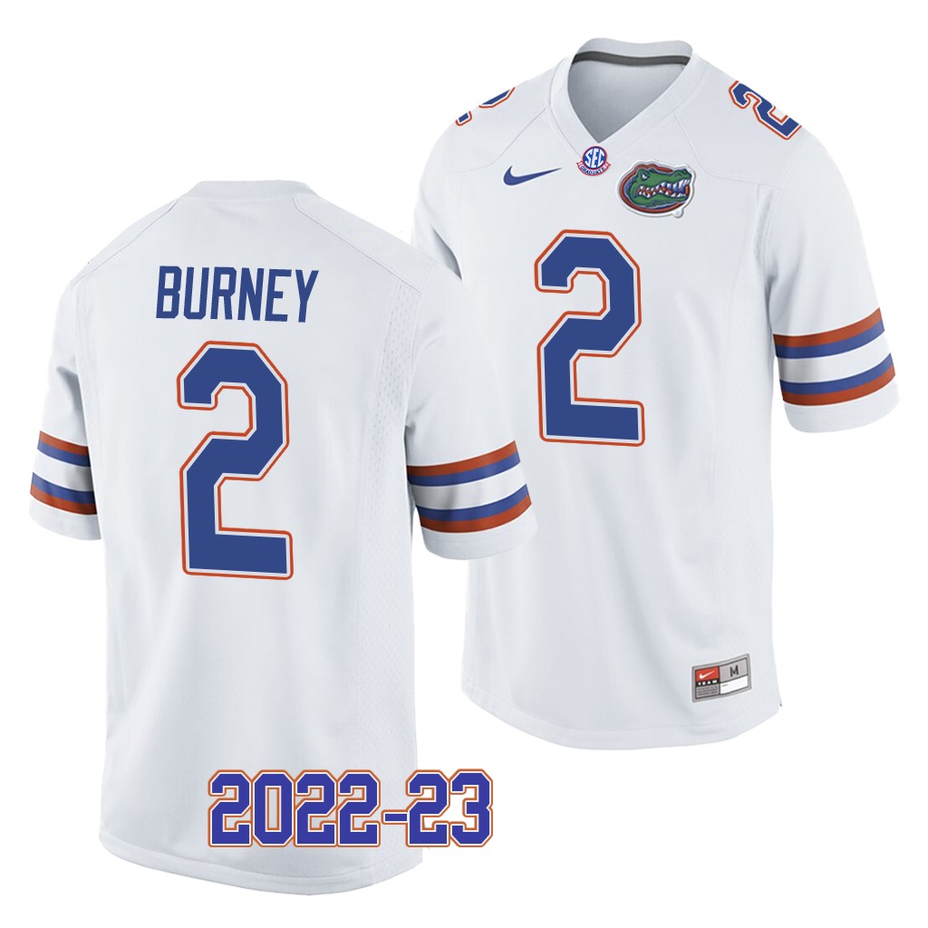 Amari Burney Florida Gators 2022-23 College Jersey White #2 Uniform Y77YJGXV