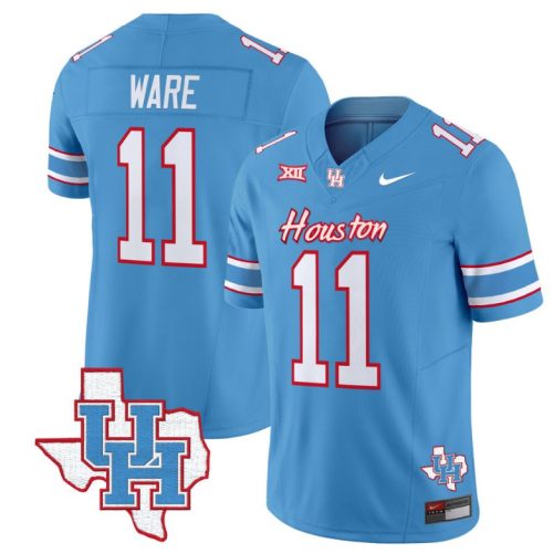 Andre Ware Jersey #11 Houston Cougars Oilers Jersey Inspired Vapor College Football Limited Blue QKXQIGXV