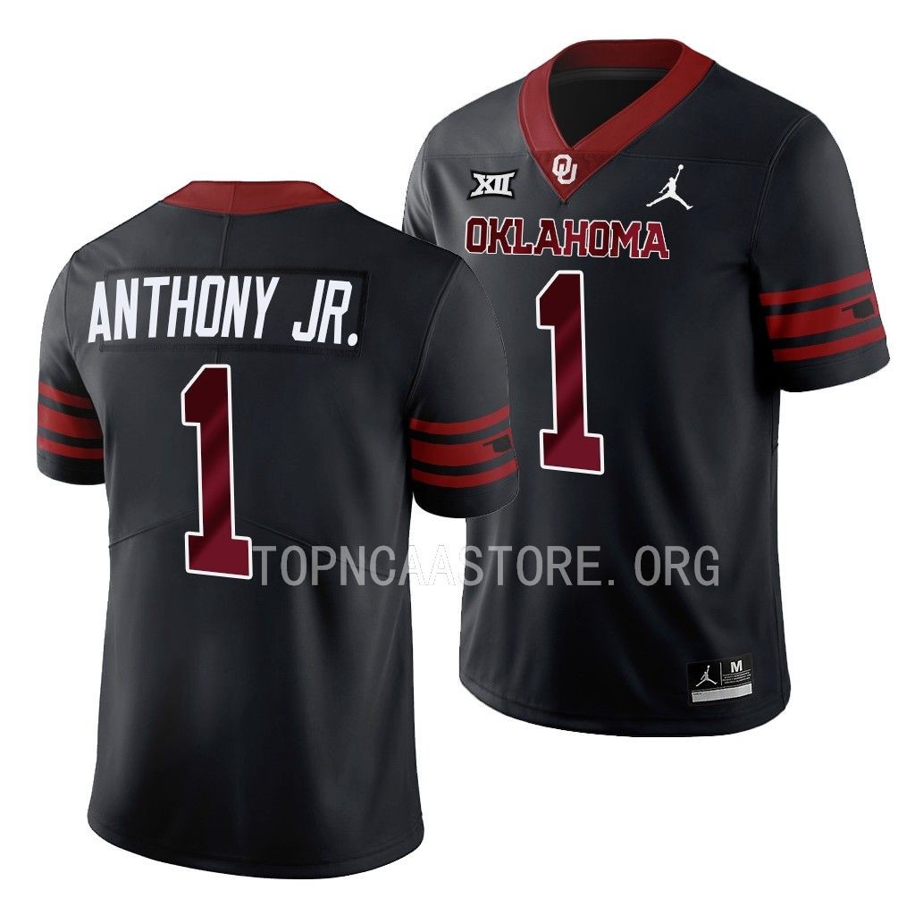 Andrel Anthony Oklahoma Sooners Home Game #1 Jersey Crimson Uniform 28B6WGXV