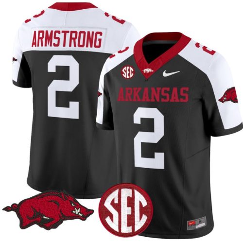 Andrew Armstrong Jersey #2 Arkansas Razorbacks Vapor Limited College Football Black Alternate B9SIFGXV