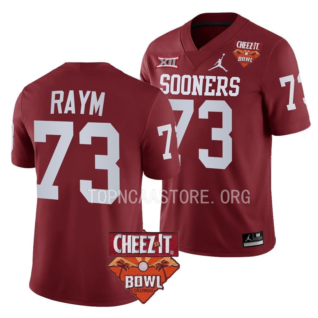 Andrew Raym Oklahoma Sooners Cheez-It Bowl #73 Jersey Crimson College Uniform 2OJXTGXV