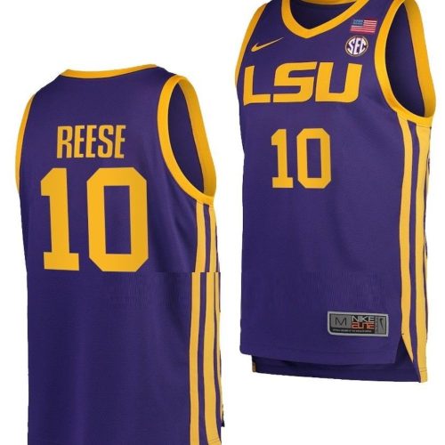 Angel Reese Jersey LSU Tigers College Basketball Purple #10 CRNUVGXV