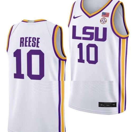 Angel Reese Jersey LSU Tigers College Basketball White #10 FHTOBGXV