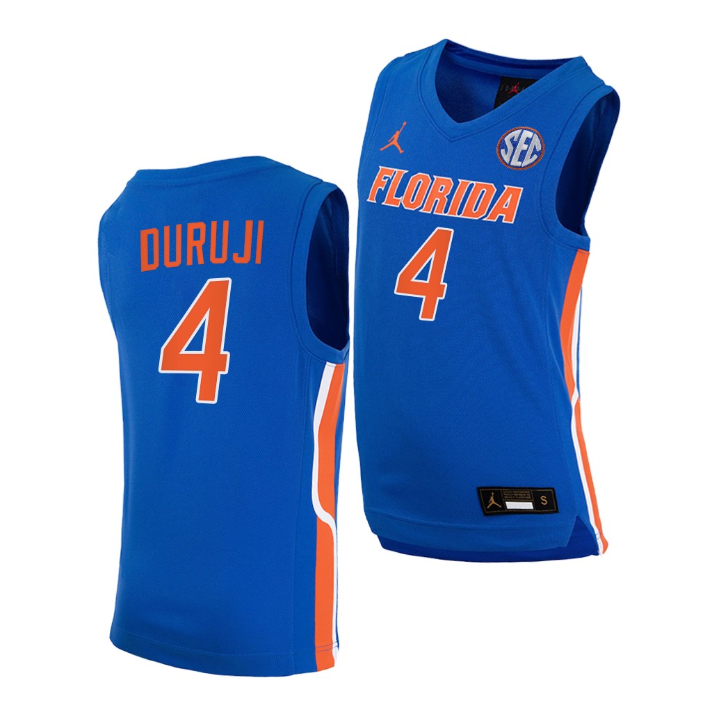 Anthony Duruji #4 Florida Gators -22 College Royal Jersey AGF0TGXV