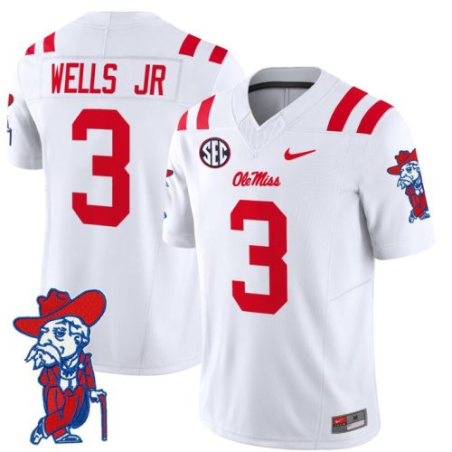 Antwane Wells Jr Jersey #3 Ole Miss Rebels Vapor Limited College Football St 1PC8AGXV