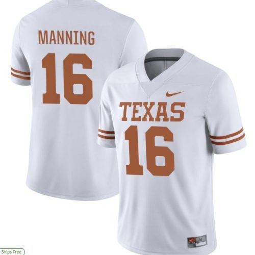 Arch Manning Jersey #16 Texas Longhorns SEC White College Football PCEX4GXV