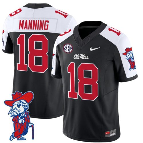 Archie Manning Jersey #18 Ole Miss Rebels Vapor Limited College Football Stitched Black Alternate KRHZBGXV