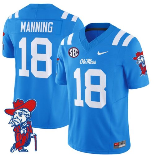 Archie Manning Jersey #18 Ole Miss Rebels Vapor Limited College Football Stitched Powder Blue WAH7UGXV
