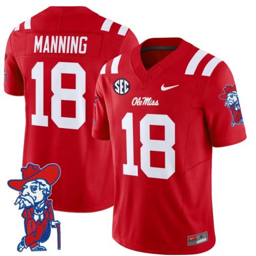 Archie Manning Jersey #18 Ole Miss Rebels Vapor Limited College Football Stitched Red RLYGZGXV