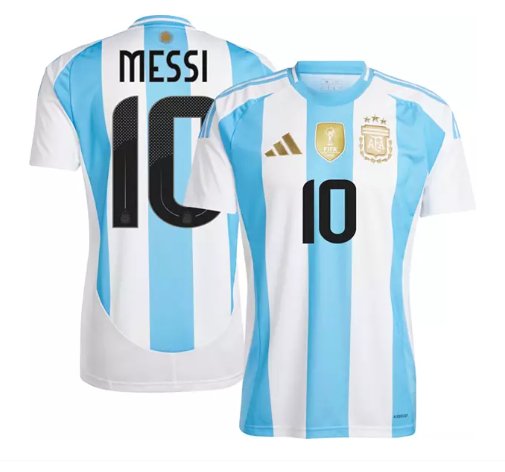 Argentina Lionel Messi Jersey #10 Home Soccer White Blue LHZLNGXV