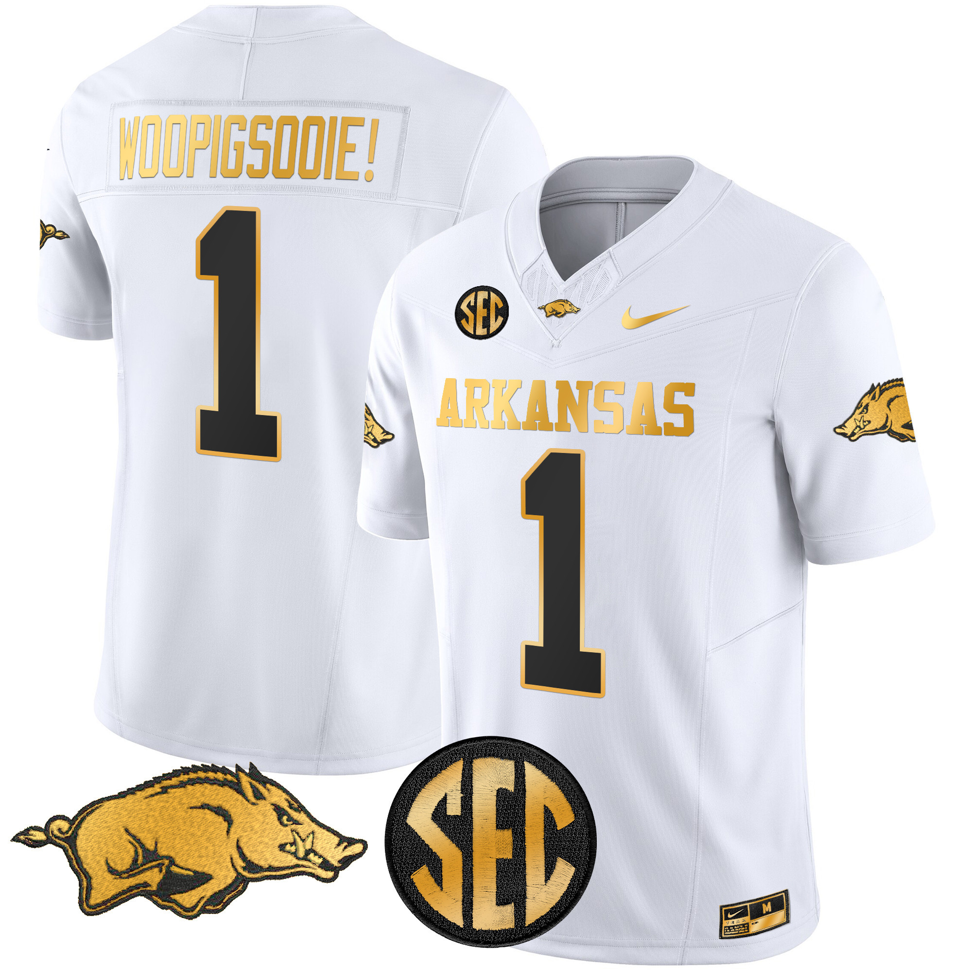 Arkansas Razorbacks Gold Vapor Limited Jersey - All Stitched #15 C2MZXGXV