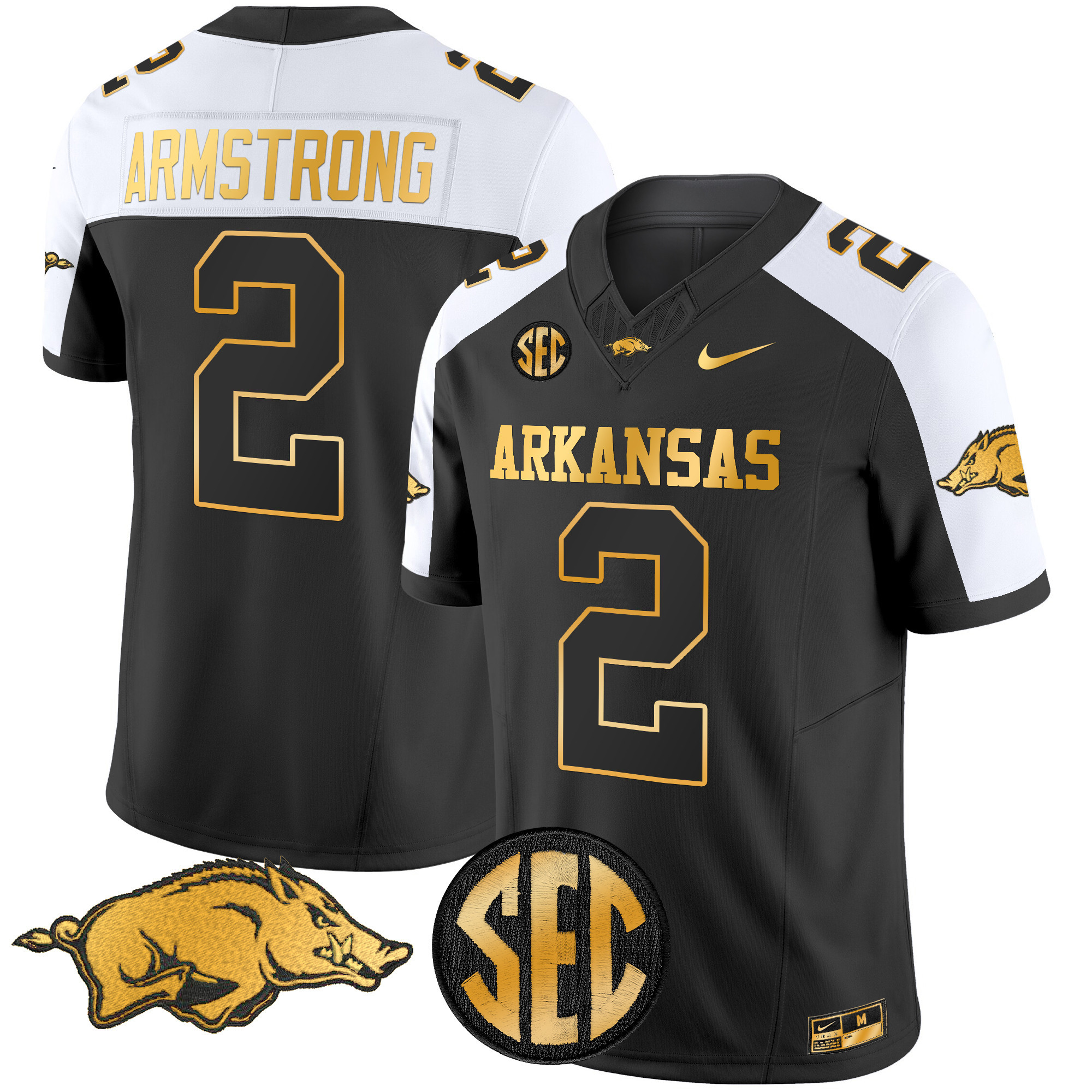 Arkansas Razorbacks Gold Vapor Limited Jersey - All Stitched #3 NCZDEGXV